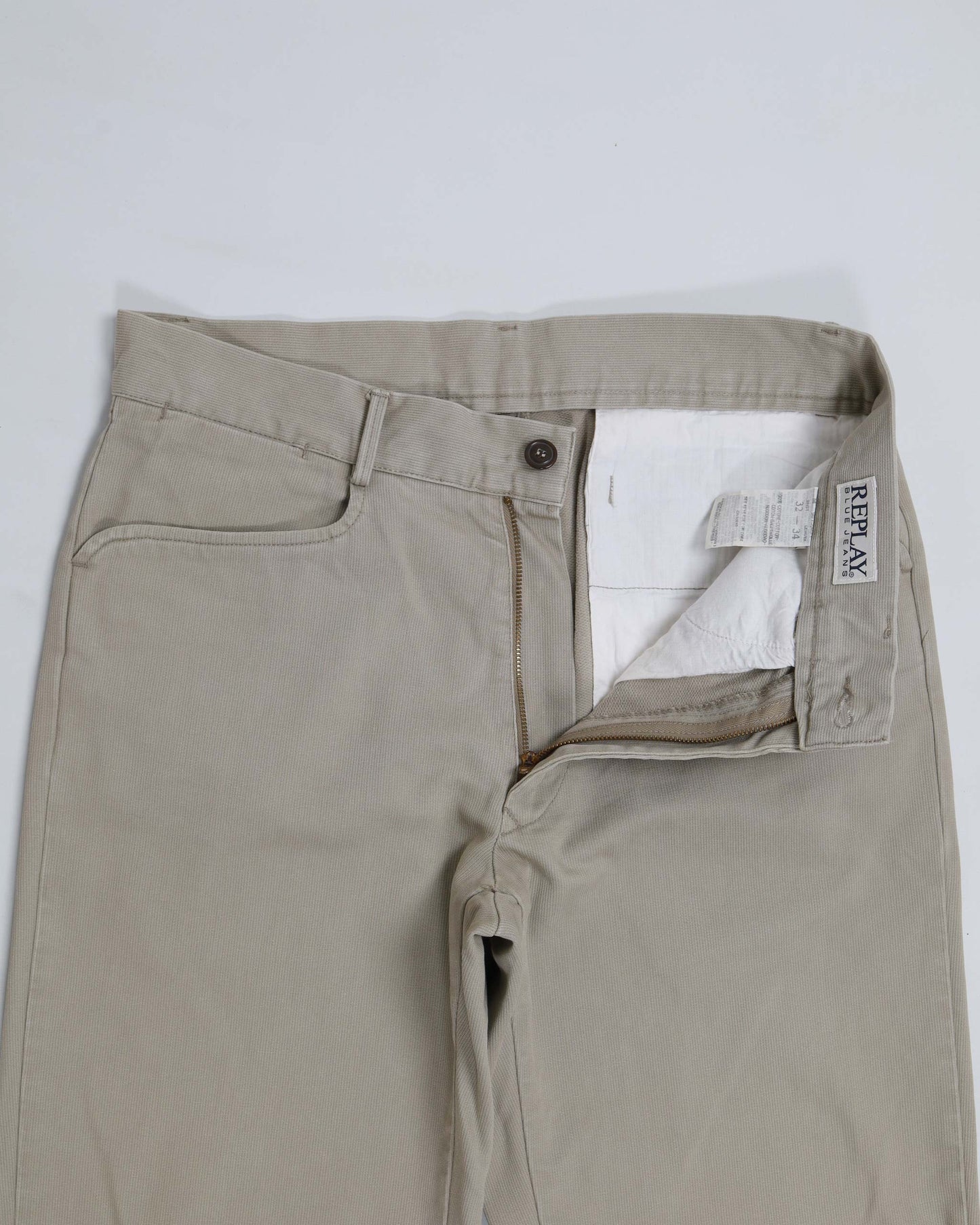 Replay Straight Fit Jeans Beige W32