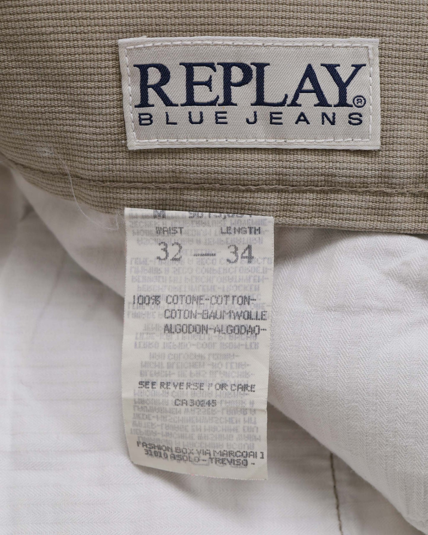 Replay Straight Fit Jeans Beige W32