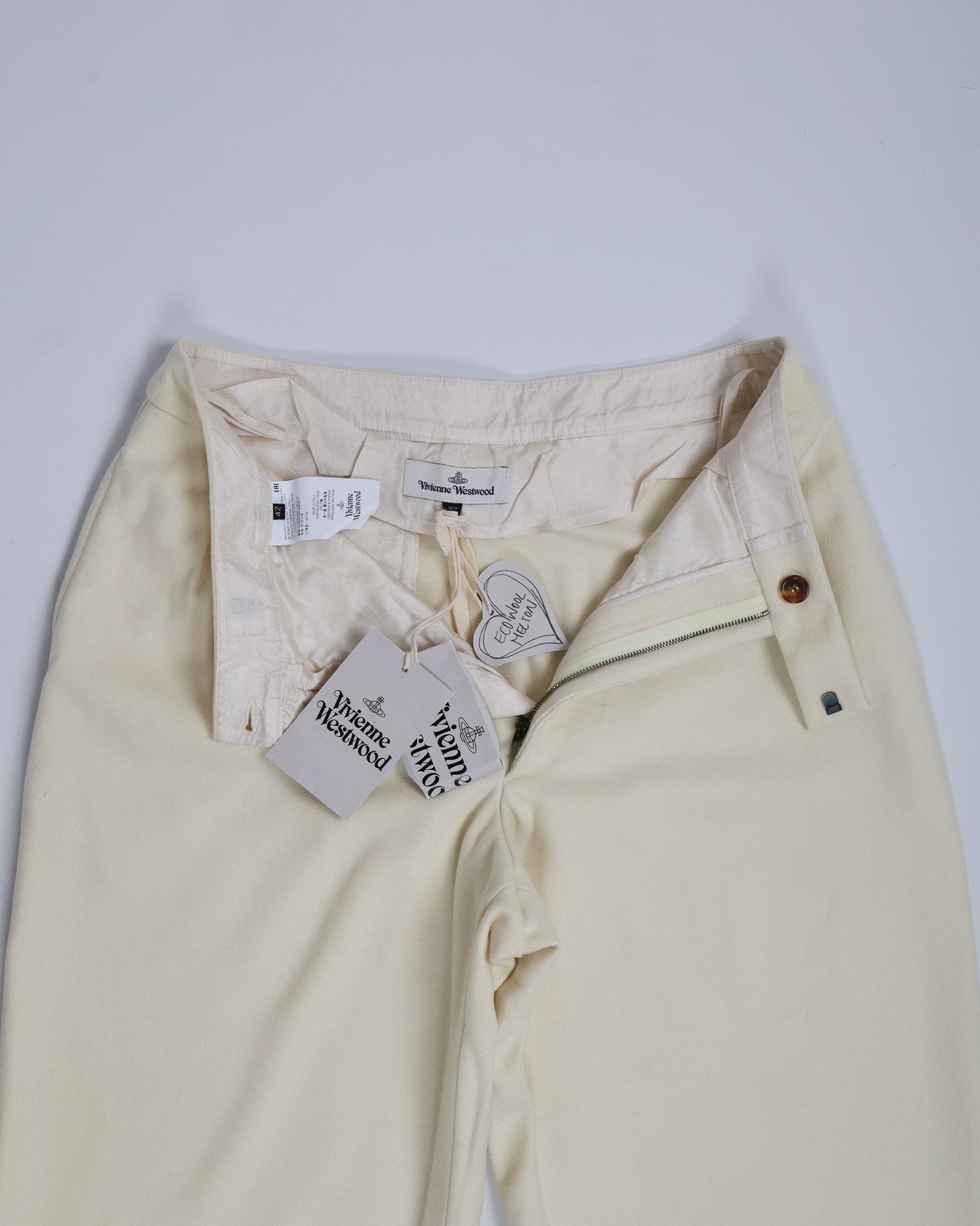 Vivienne Westwood Harris Tweed Trousers Cream 42