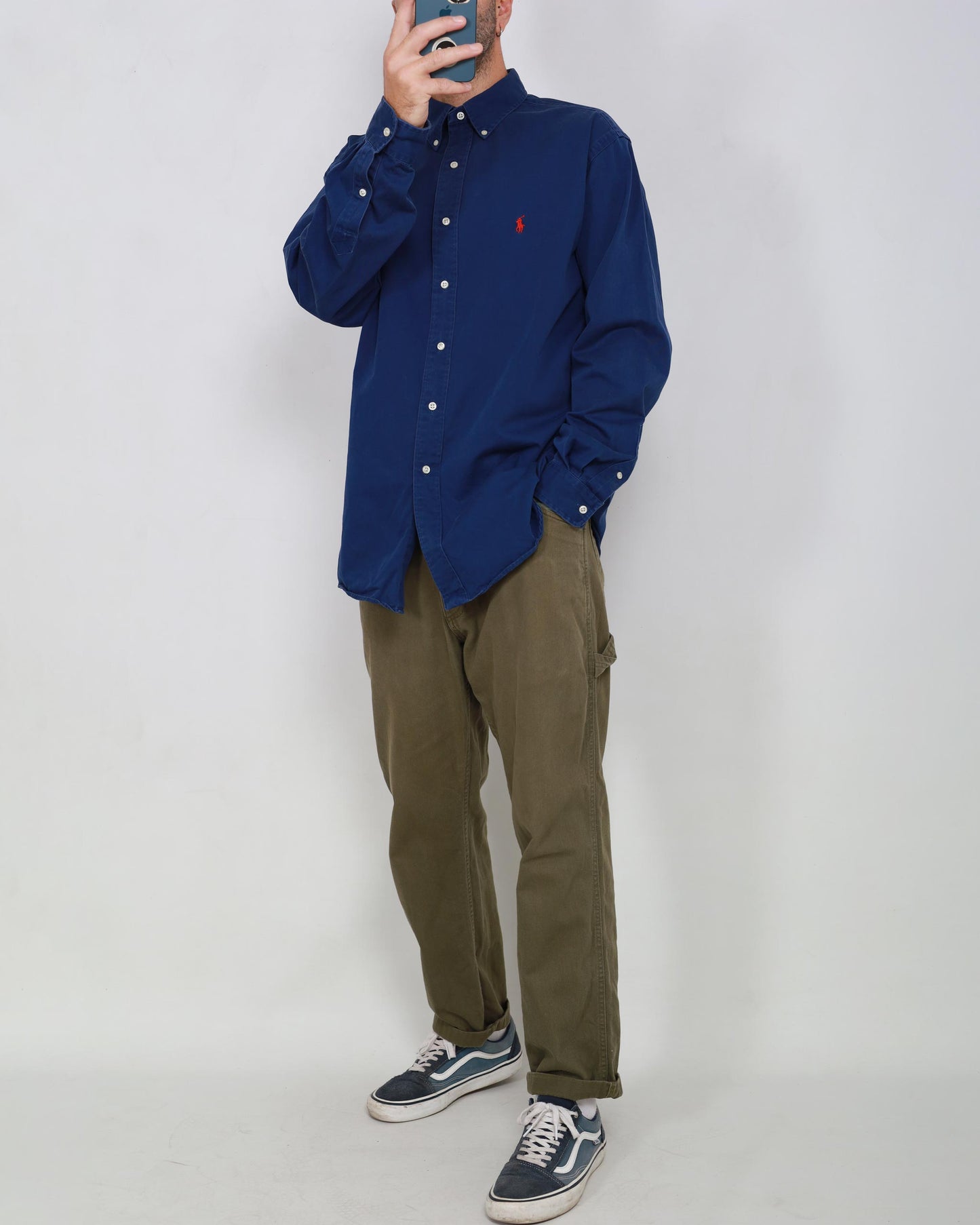 Polo Ralph Lauren Camicia a maniche lunghe Custom Fit Blu L