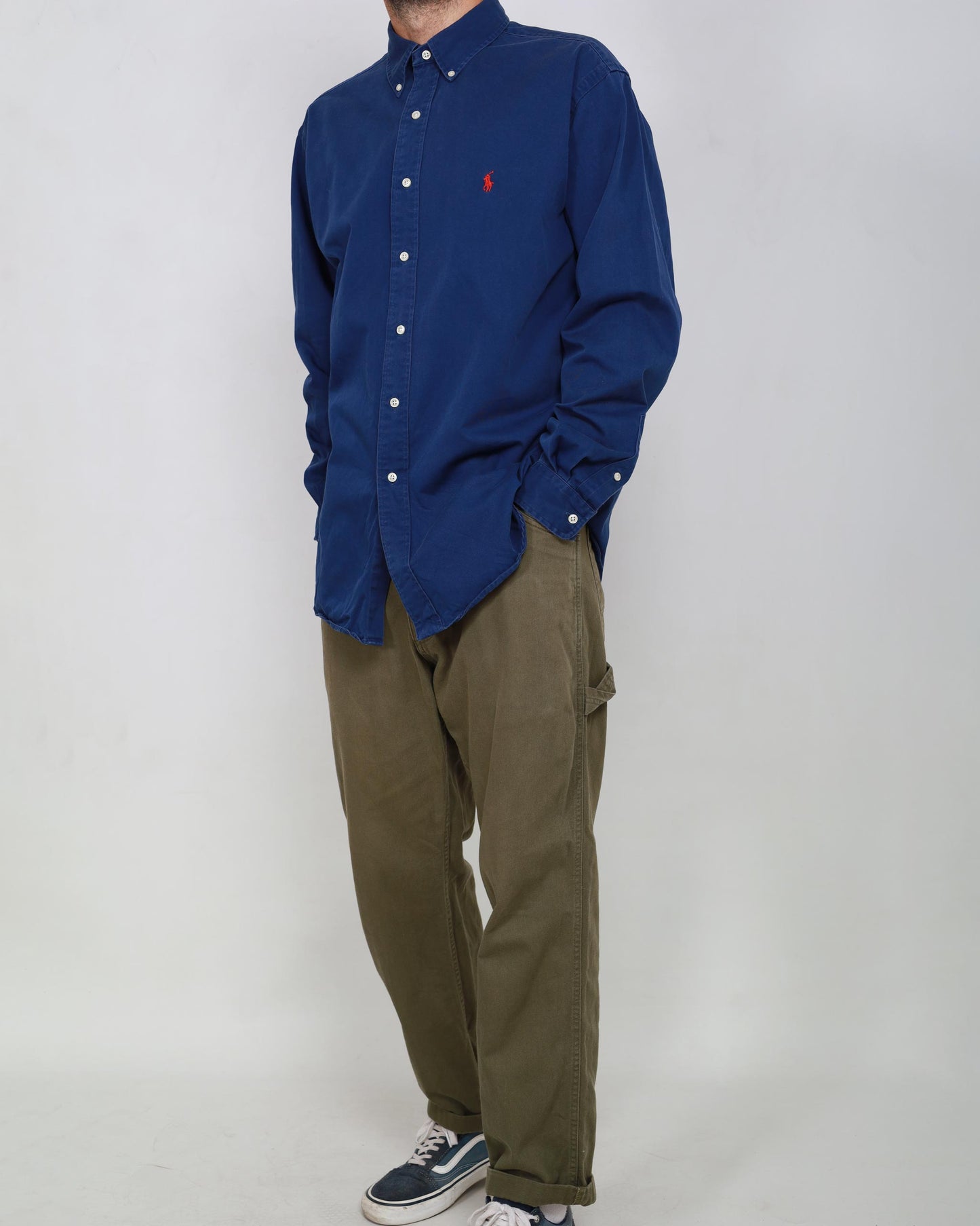 Polo Ralph Lauren Custom Fit Long Sleeve Shirt Blue L