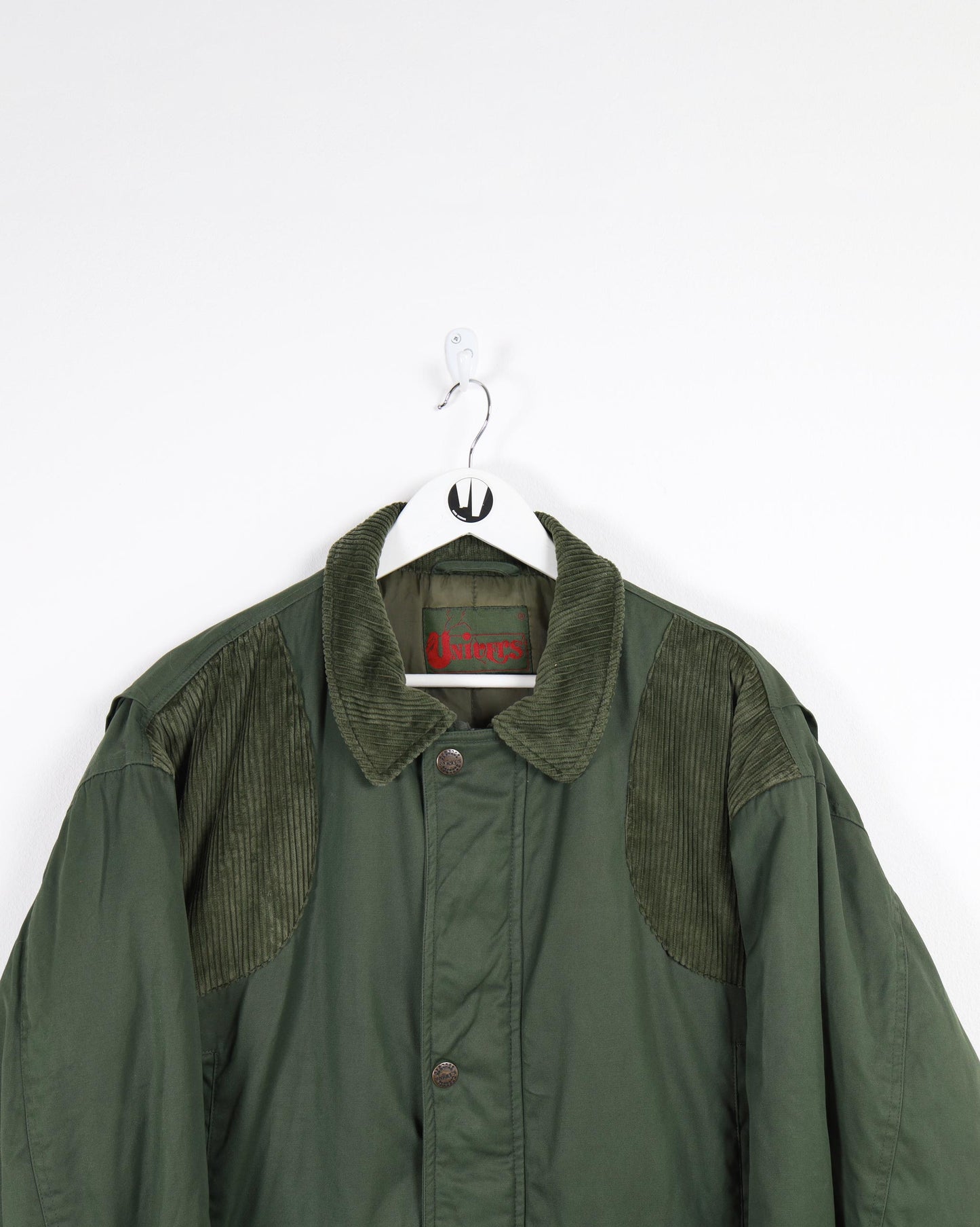 Univers Bomber Padded Jacket with Corduroy Collar/Shoulder Detail Khaki 54