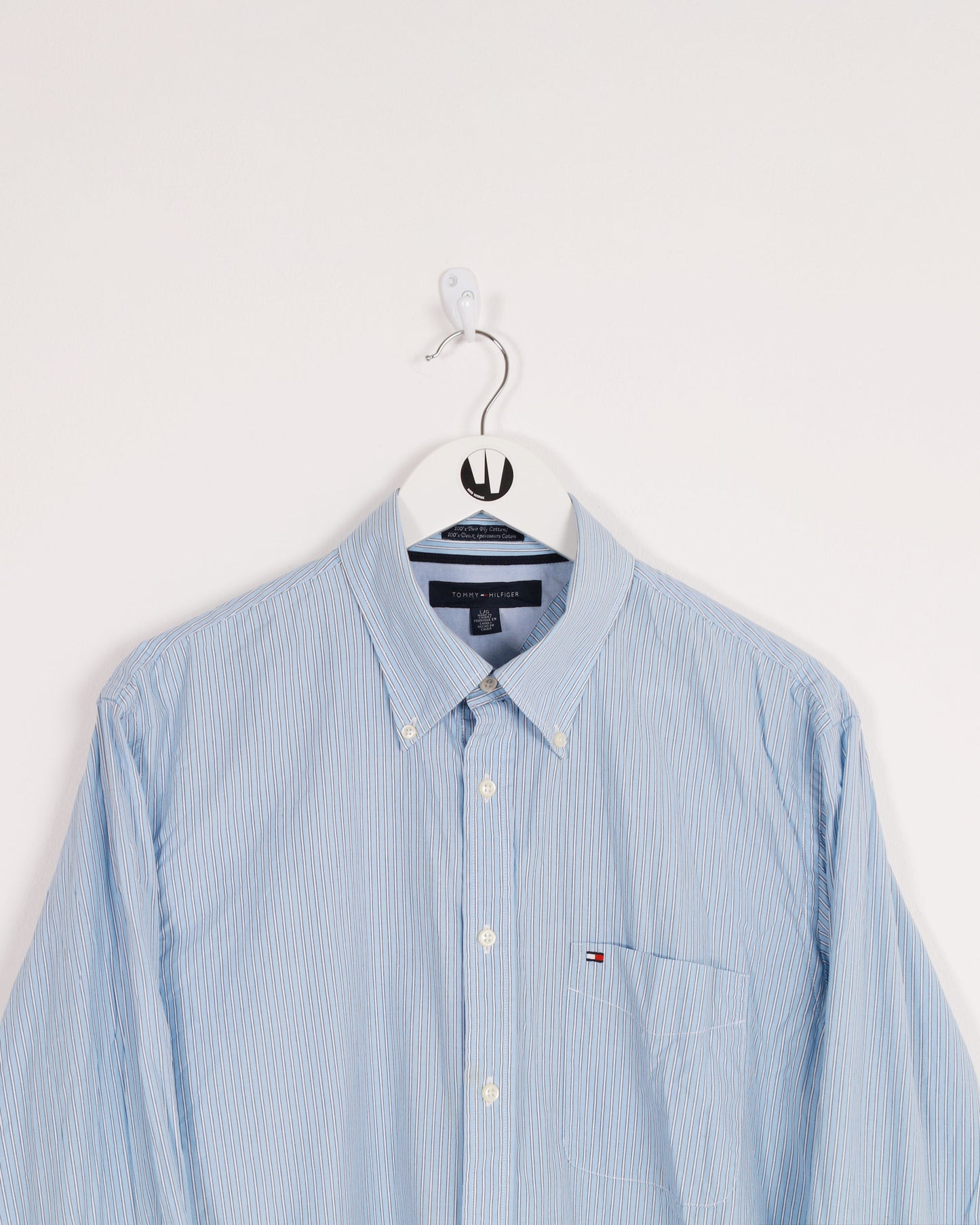 Camicia a maniche lunghe a righe Tommy Hilfiger blu L