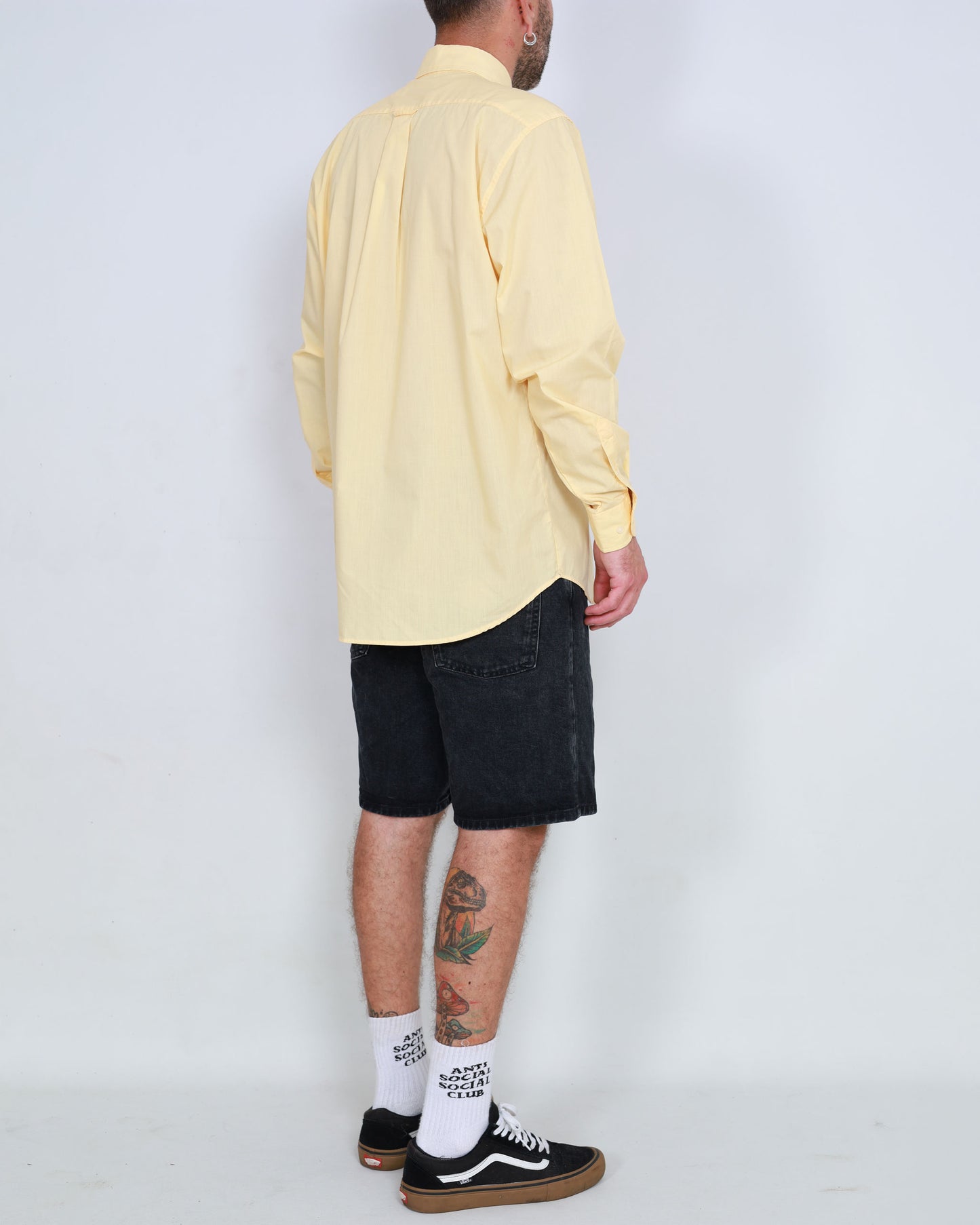 Oxer Button Up Long Sleeve Shirt in Yellow L