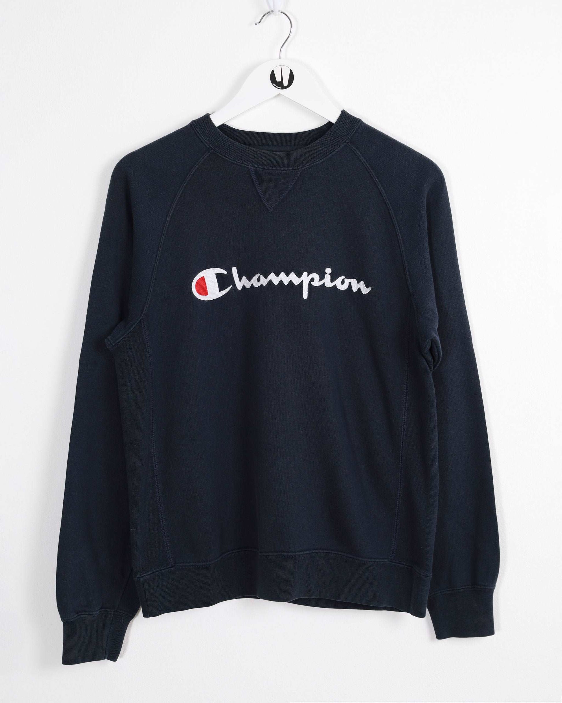 Champion Sweatshirt Spell Out Logo Navy S
