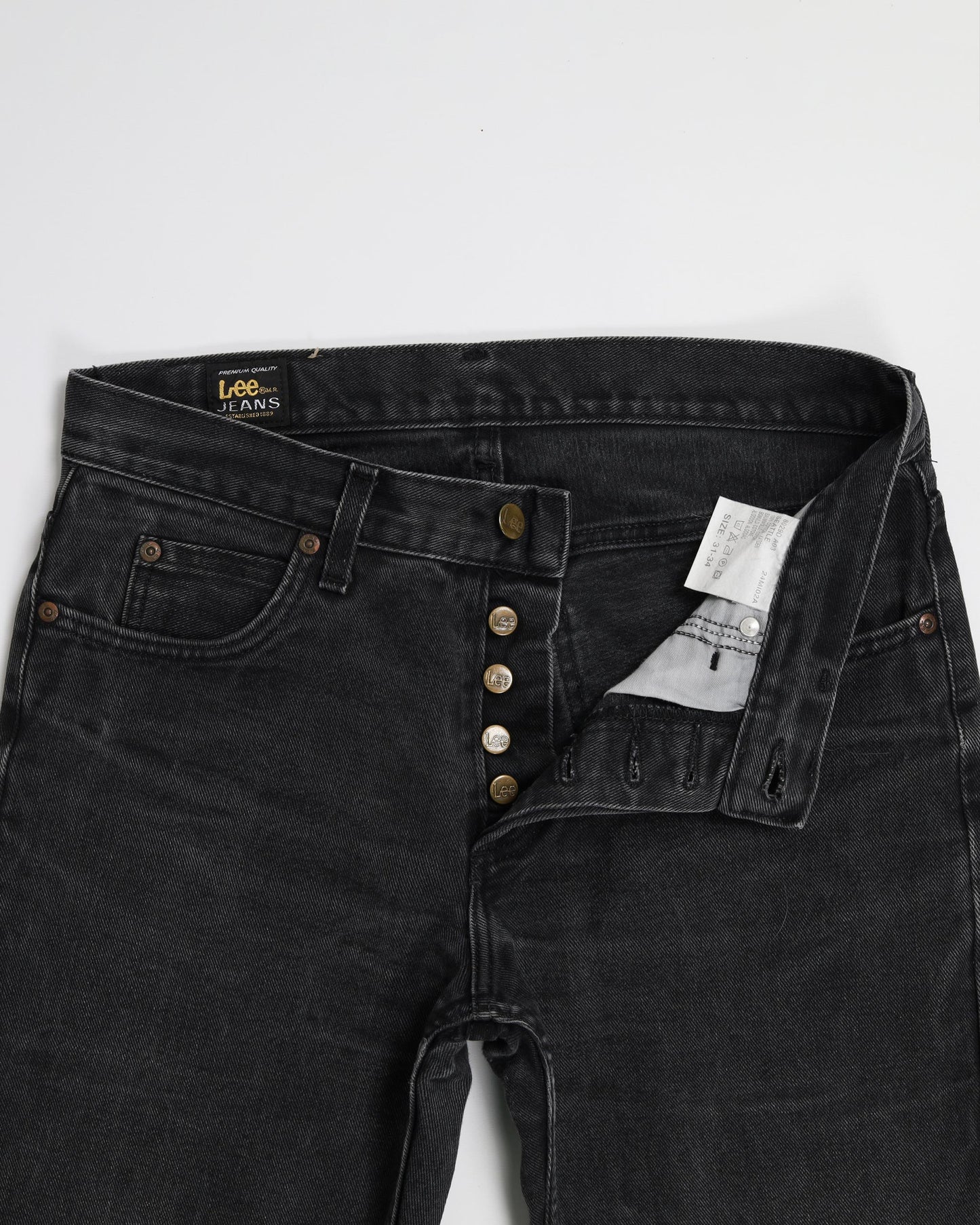 Jeans Lee Seattle in denim dal taglio dritto, lavati, neri W31