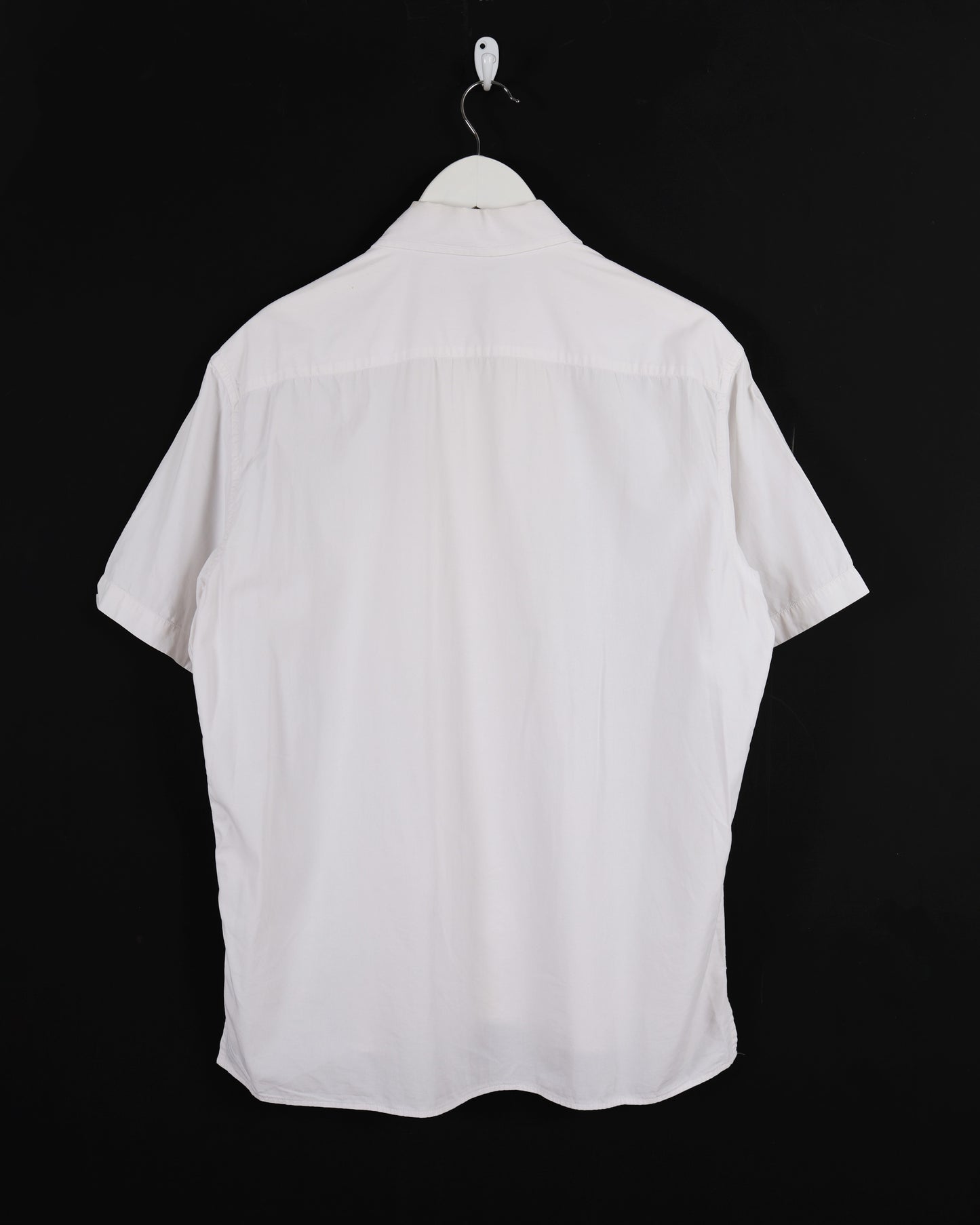 Valentino Short Sleeve Plain Shirt with Logo M White